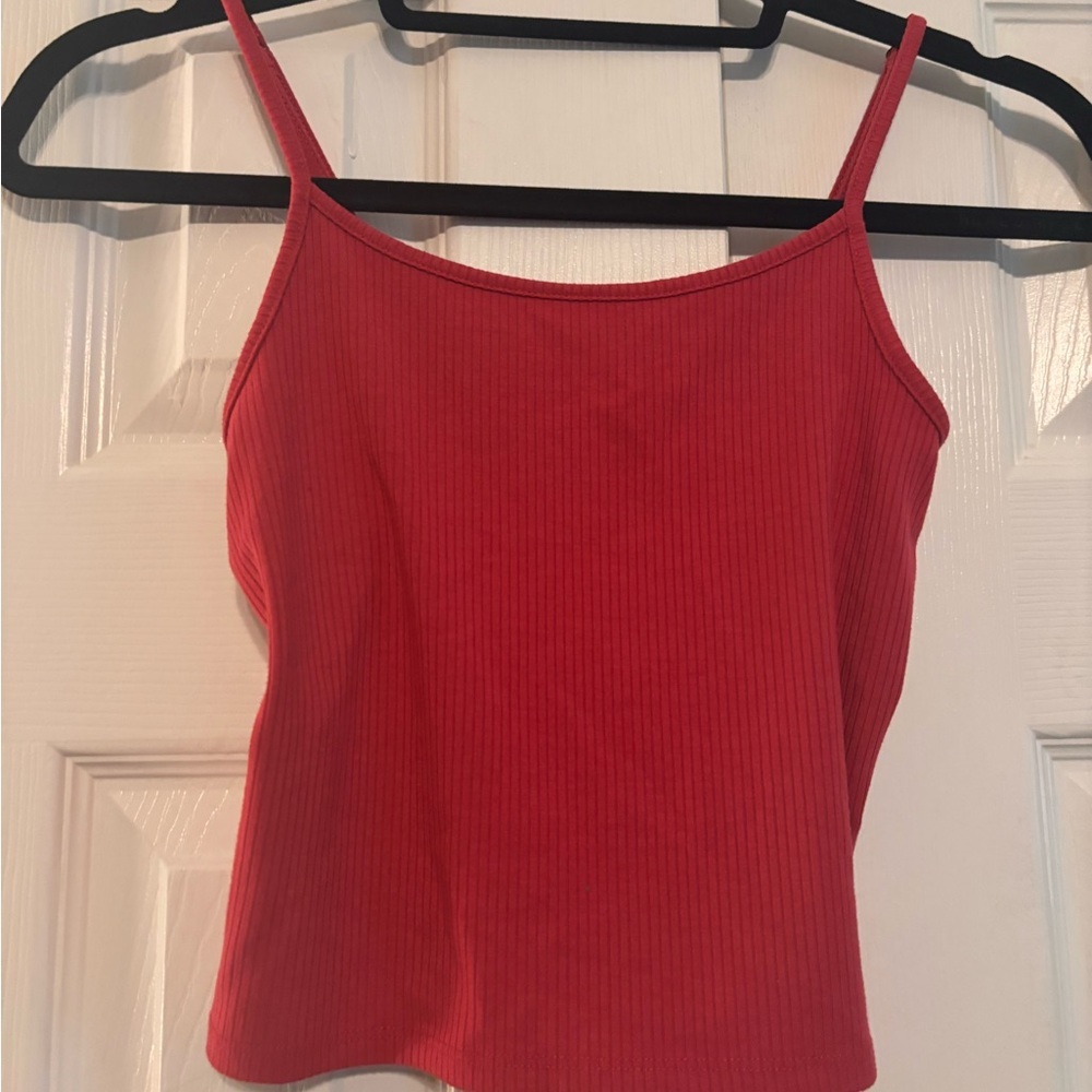 American Eagle Outfitters Red Sleeveless Crop Camisole